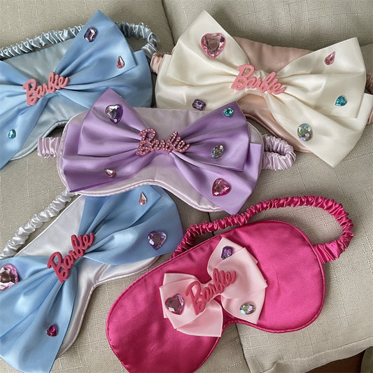 Gemstone Simulated Silk Lace Barbie Eye Mask