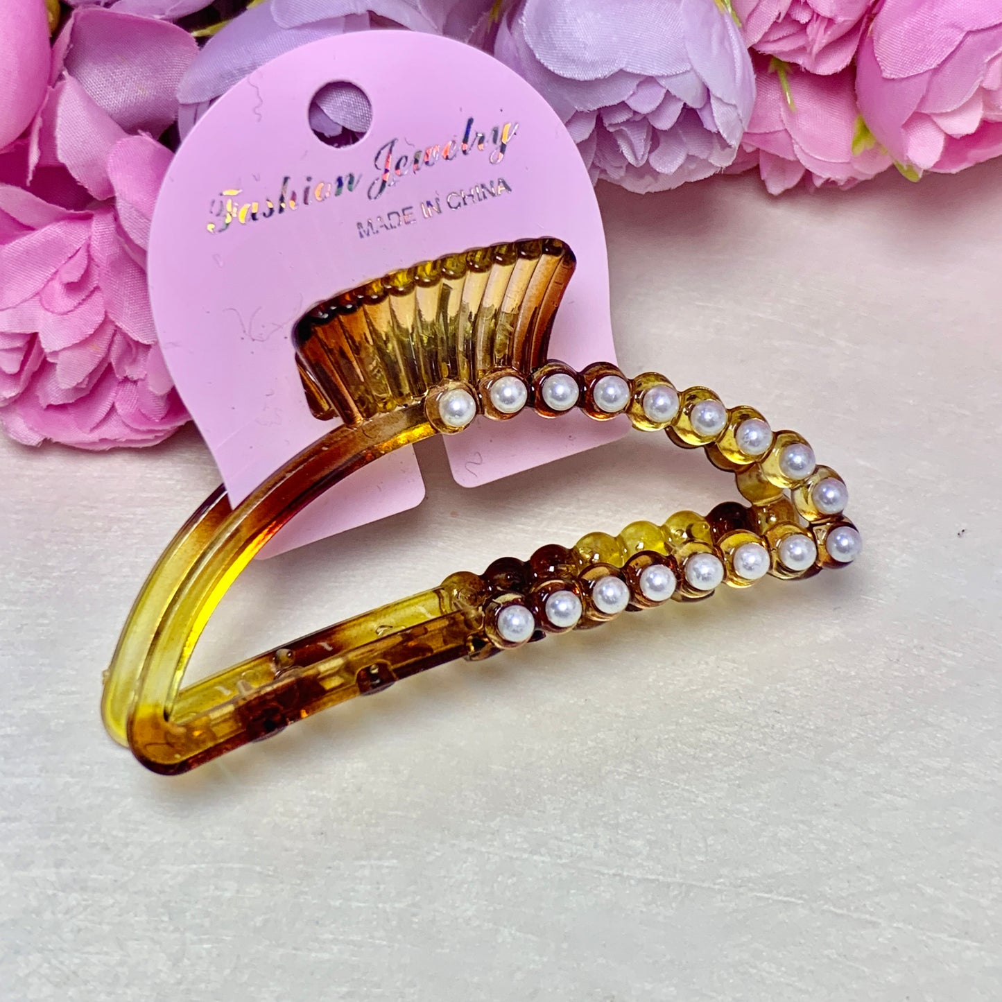 Claw Clip PC Half Arc Pearl