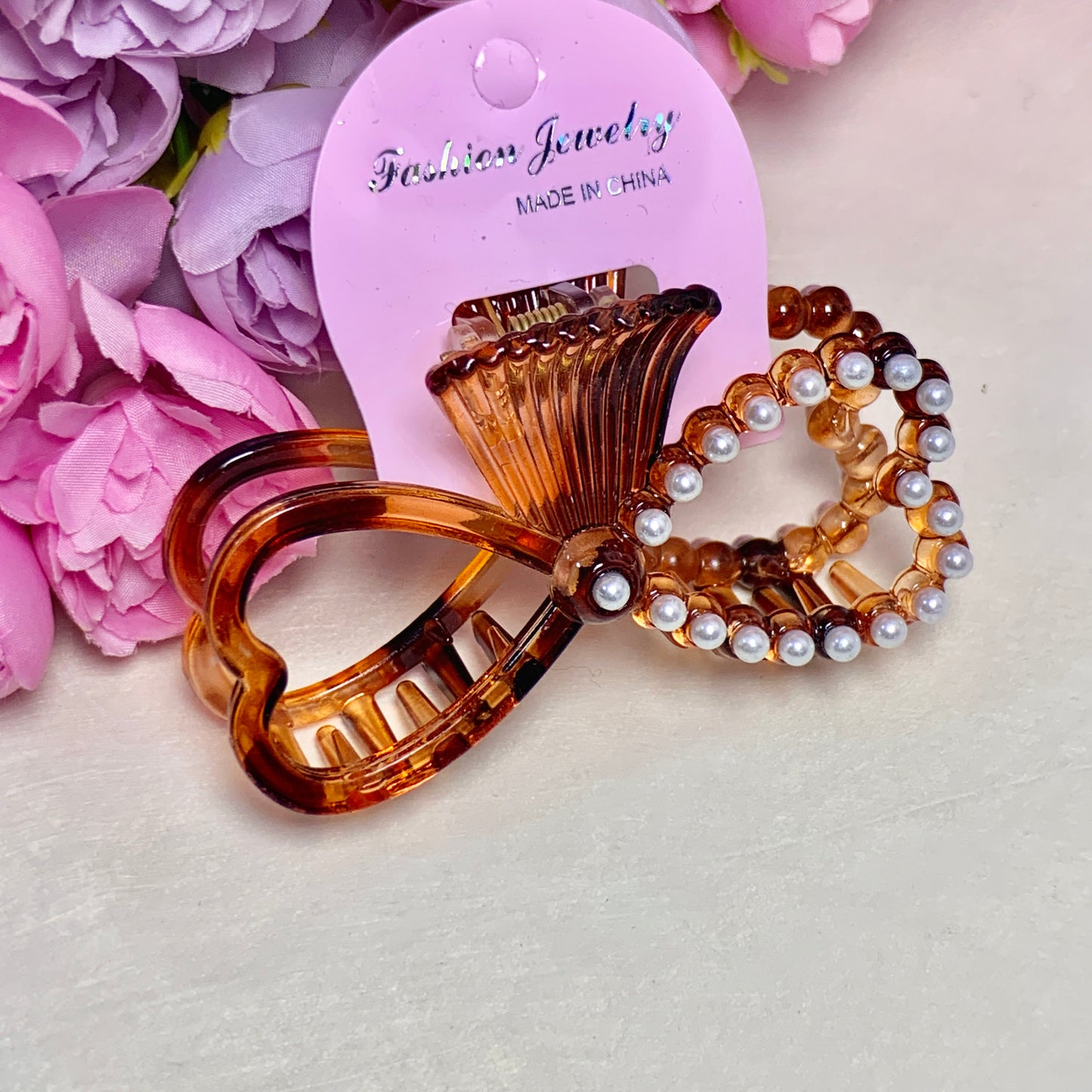 Claw Clip PC Pearl - Bow