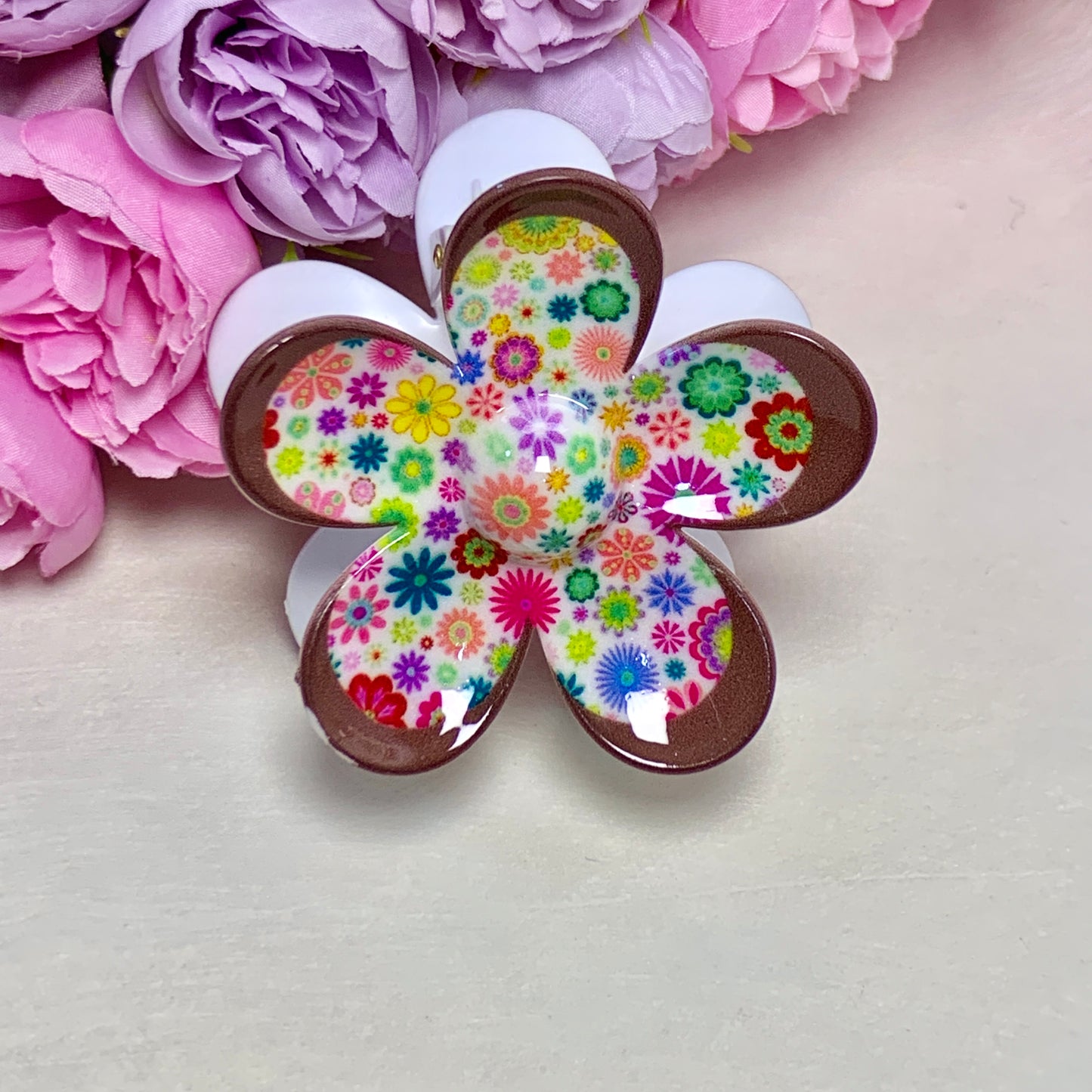 Claw Clip Daisy Pattern