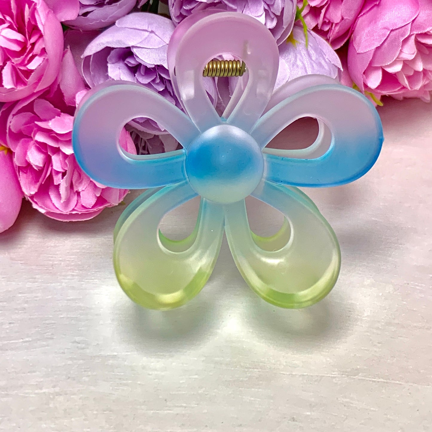 Claw clip matte mixed color fresh blue