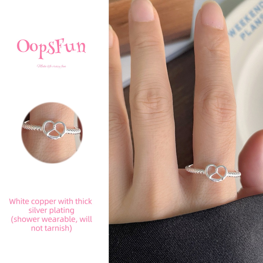 925 silver WHEEL CAKE open-end ring