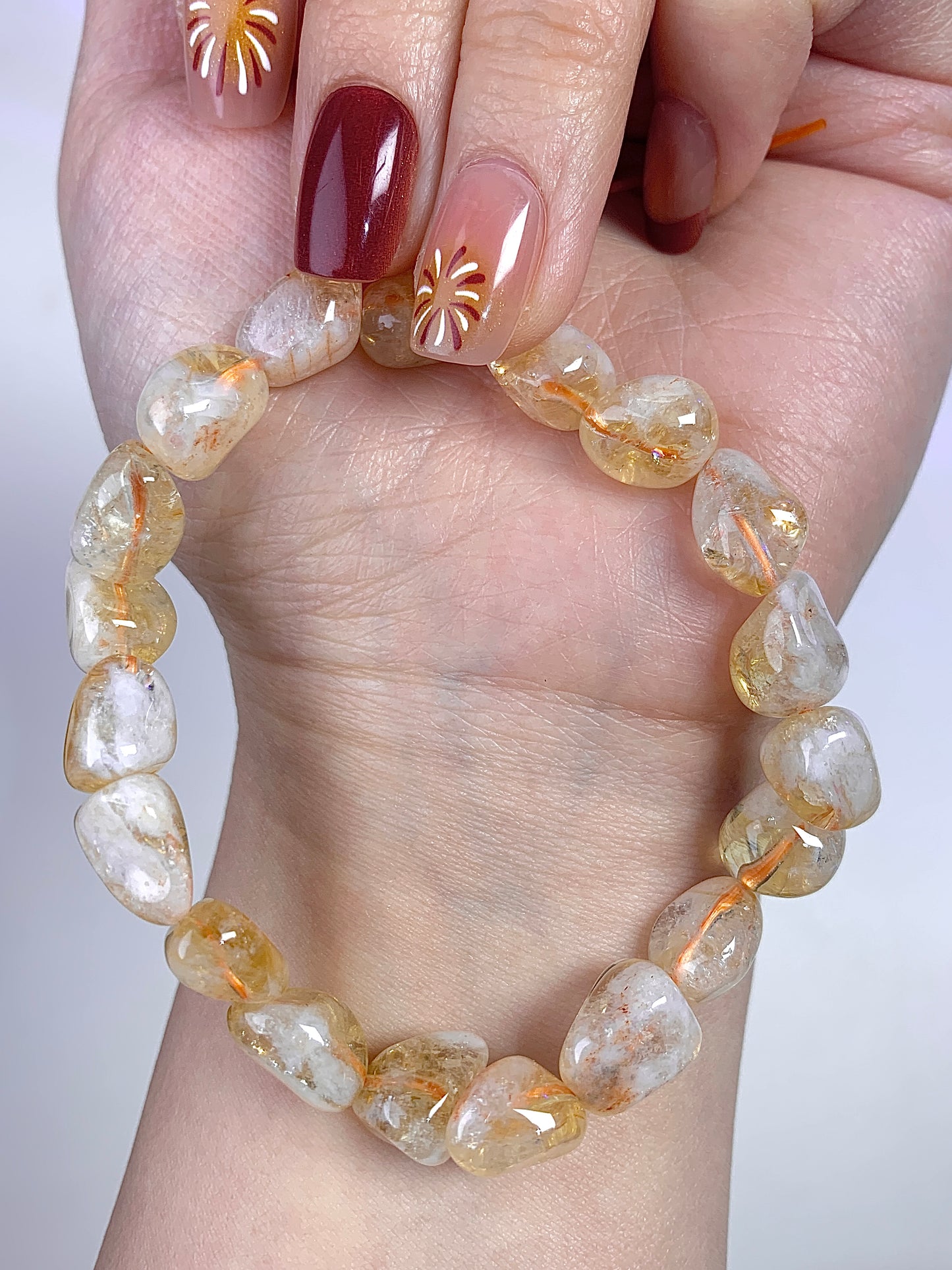 Natural milky citrine-dream( 8mm-10mm)