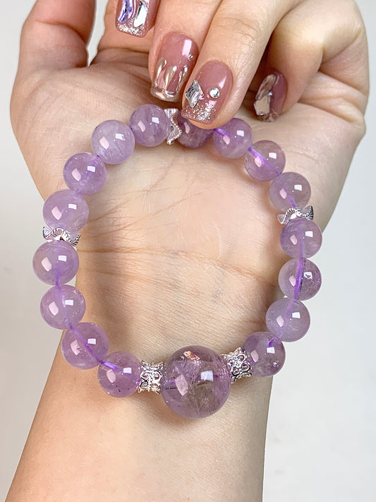 lavender amethyst  top bead(10+14mm)