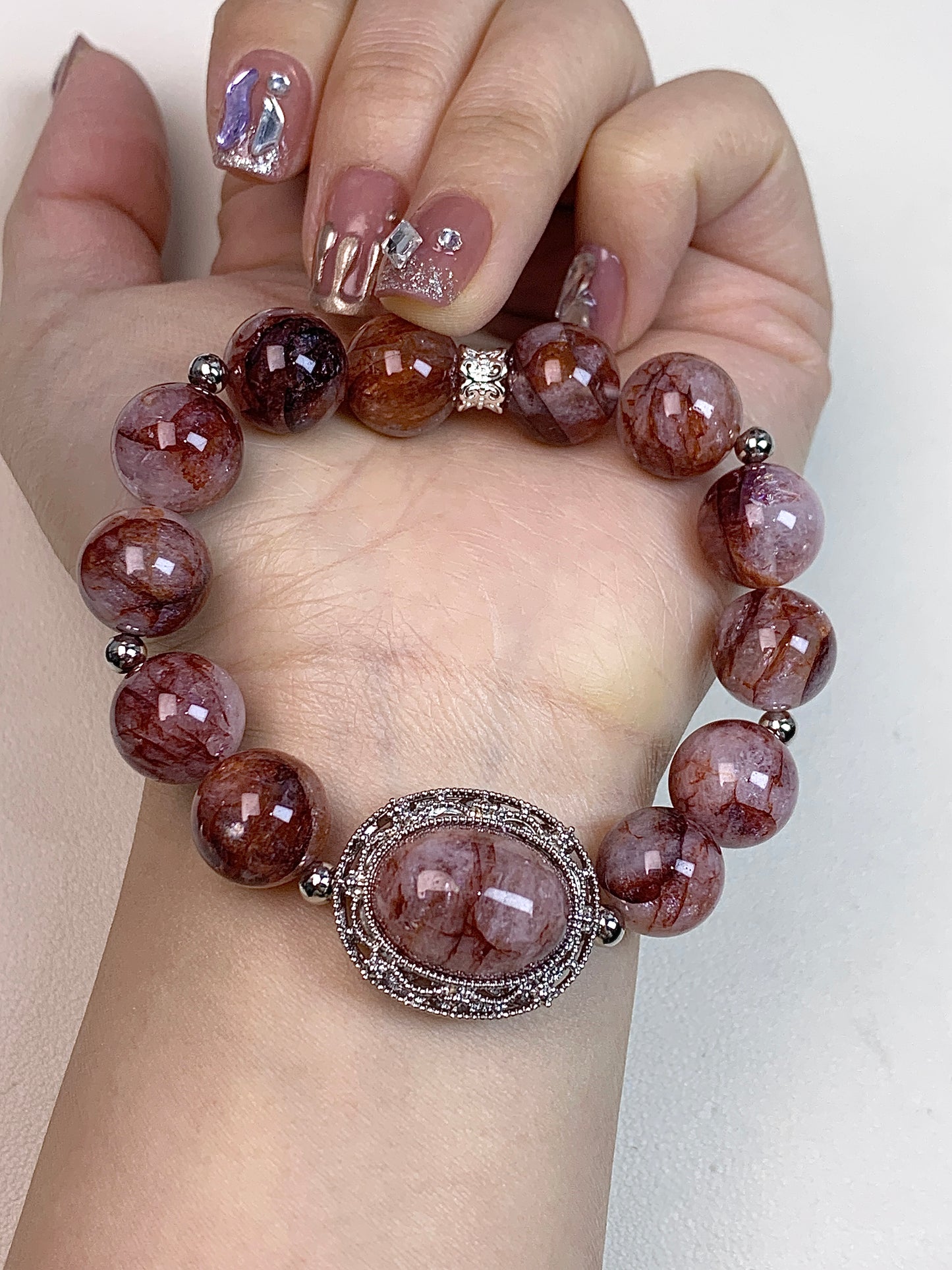 Red Hematoid Quartz (10mm-16mm)(magic box)