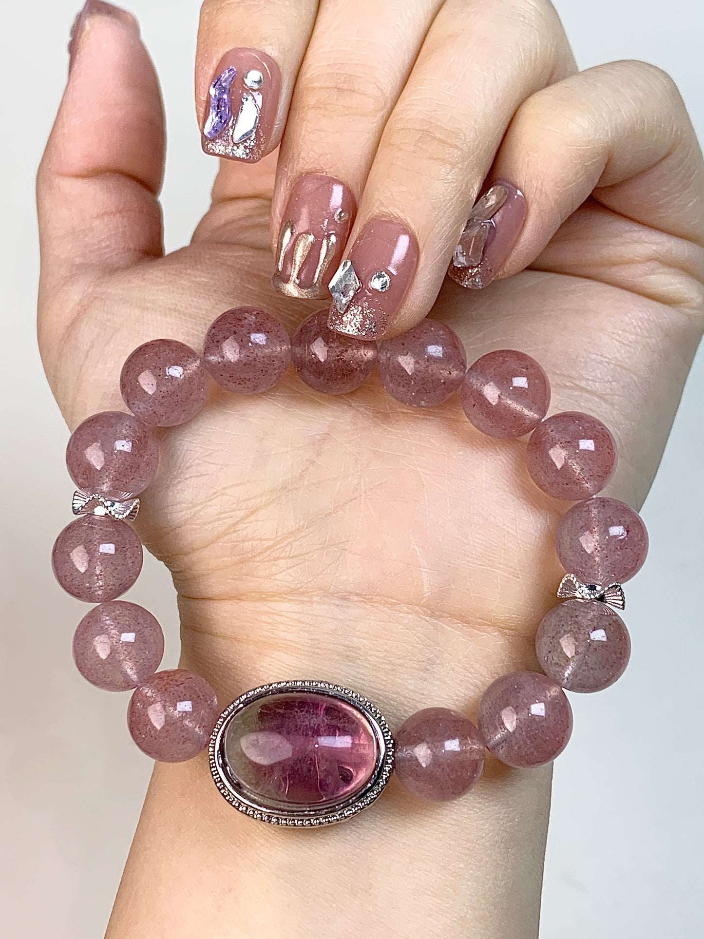 Strawberry Quartz Purple Fluorite Magic Box 10mm-12mm