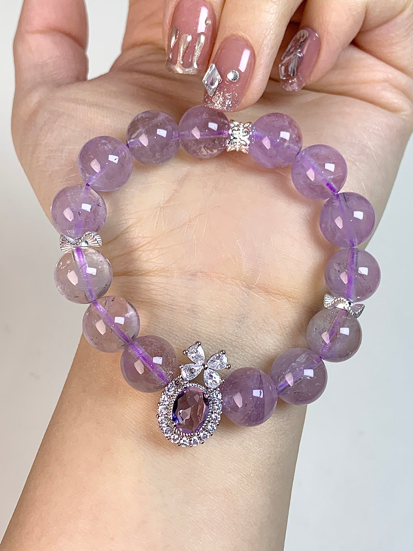 lavender amethyst  Crown Amethyst Magic box(14mm)