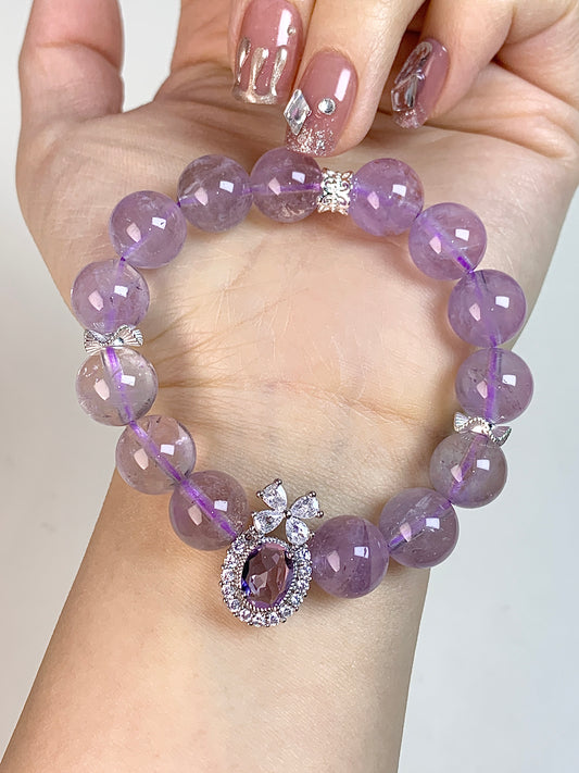 lavender amethyst  Crown Amethyst Magic box(14mm)