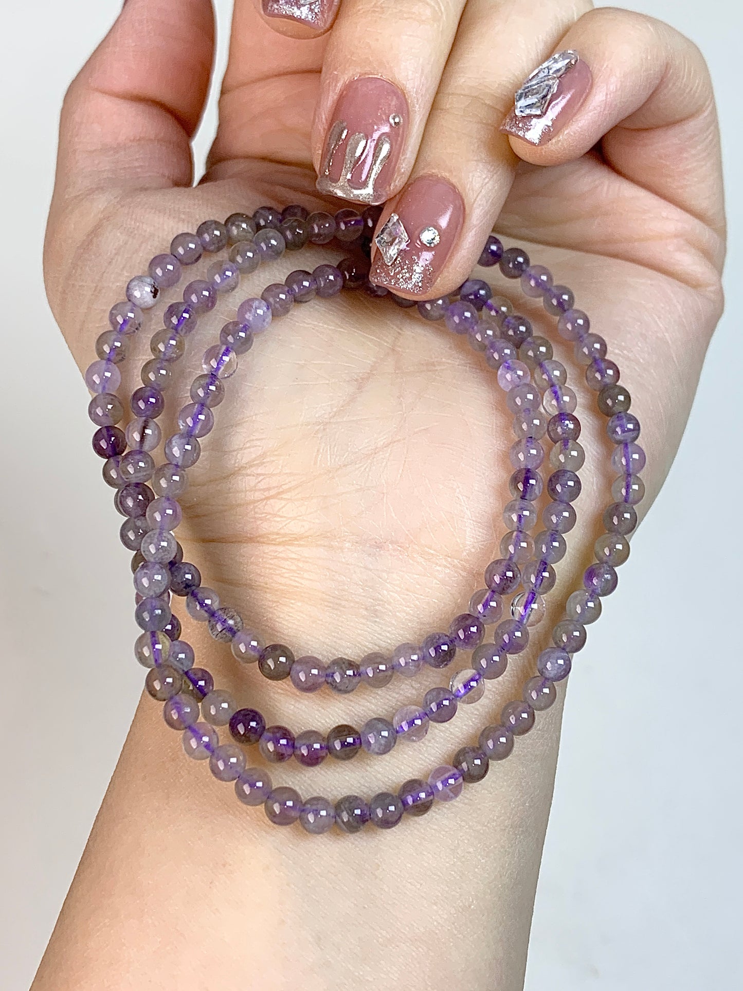 Grey Amethyst 4mm(threecircles)