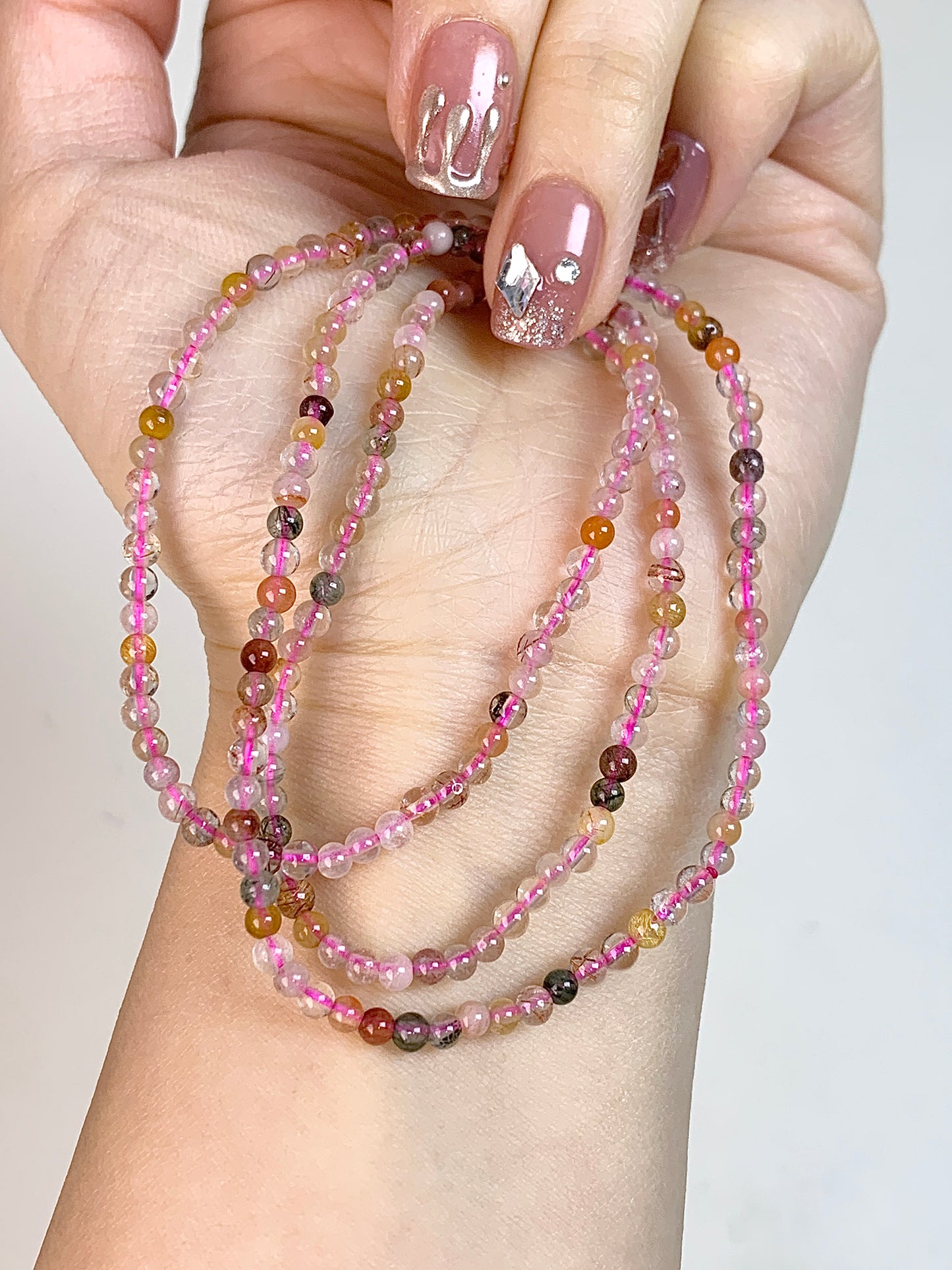 Rutilated Quartz 3.5mm(threecircles)(colorful)