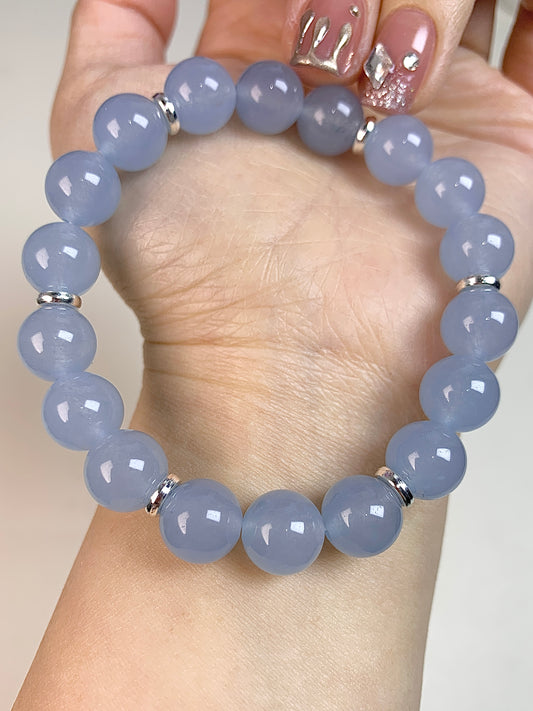 aquamarine 10mm(Silver accessories)