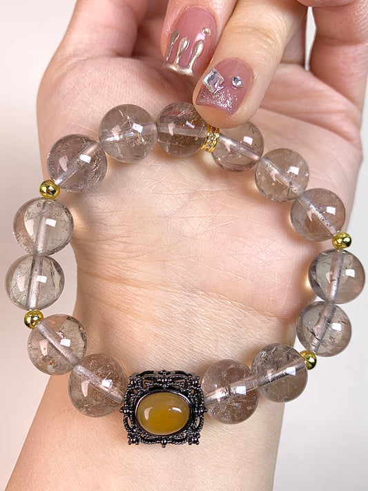 Golden Rutilated Quartz and Magic Box 10mm-14mm